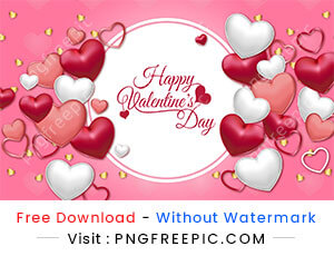 Valentine day love shape decoration illustration design image