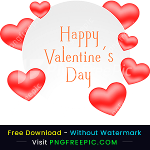Valentines-day romantic hearts greetings frame vector png