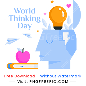 World thinking day human shape concept design png
