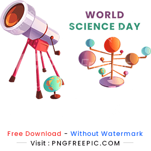 Astronomy concept retro science day vector png image