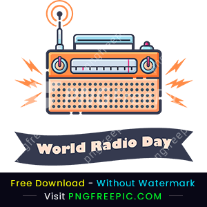 World radio day web signal vector png image