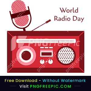 World radio day abstract clipart design png image