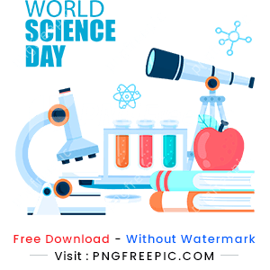 Global science day abstract png vector image