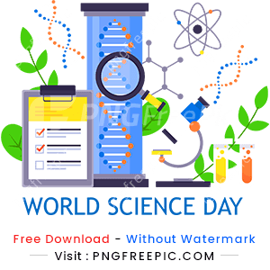 Flat biotechnology concept illustration science day png