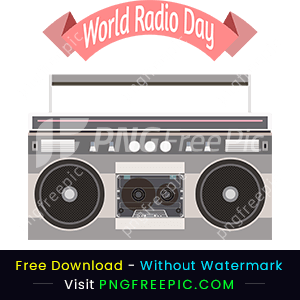 World radio day retro radio design png image