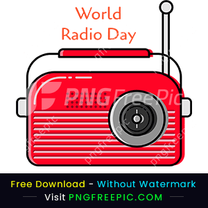 Vintage world radio day abstract png image