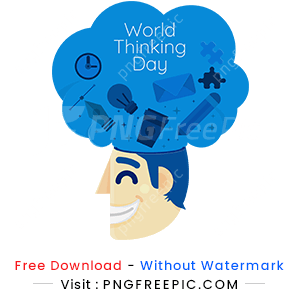 World thinking day scientists brain vector png