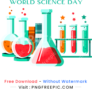 International science day illustration png image