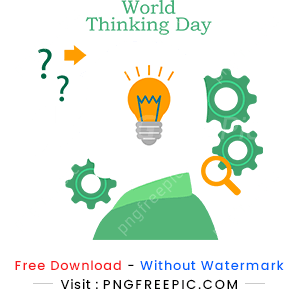 Abstract thinking day vector design png image