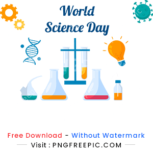 World science day illustration abstract png image