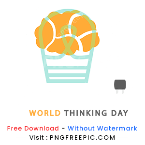 World thinking day Keep it working vector png