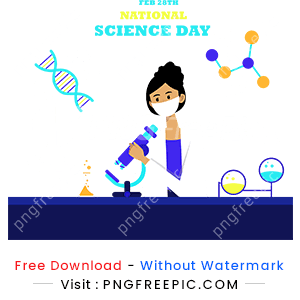 International science day clipart illustration png image