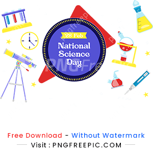 World science day abstract vector design png