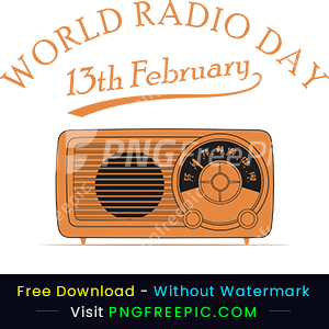 World radio day 13th february clipart image png