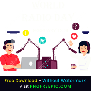 World radio day image illustration shape png