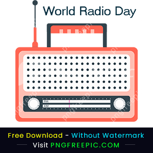 World radio day vector shape design png image