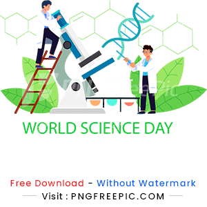 Flat biotechnology illustration design png science day
