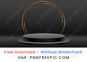 Black background podium circle abstract vector design image