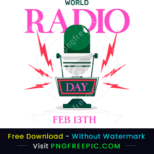 World radio day microphone vector image png