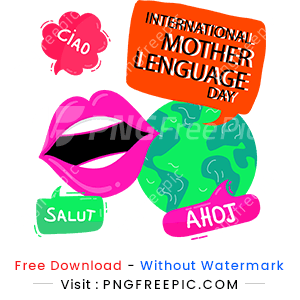 World mother language day speech bubble transparent png