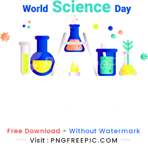 Gradient world science day design image png