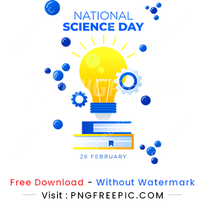 National science day vertical abstract vector png image