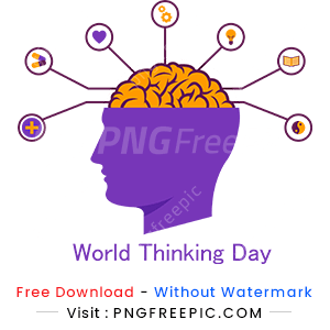 World thinking day ideas brain sketch png image
